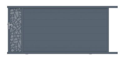 Portail coulissant motorisé frejus conceptuel 350x166,8 cm Gris anthracite 7016 Jardimat