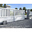 Portail coulissant pvc France Portails Bretagne blanc - 350 x h.140 cm