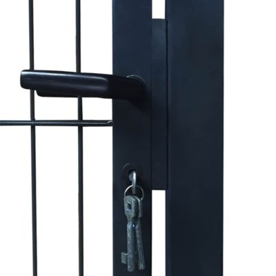 Portail de clôture 2D (simple),Porte de jardin,Portillons de jardin Gris anthracite 100x120 cm