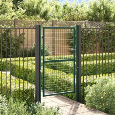 Portail de clôture,Porte de jardin,Portillons de jardin en acier 100x150 cm vert