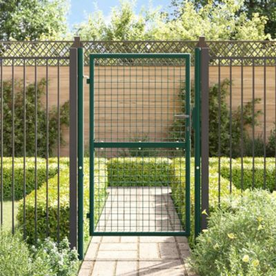 Portail de clôture,Porte de jardin,Portillons de jardin en acier 100x150 cm vert