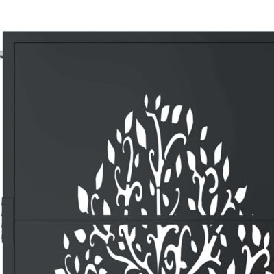 Portail de jardin Anthracite 100x175 cm Acier Design Arbre vidaXL