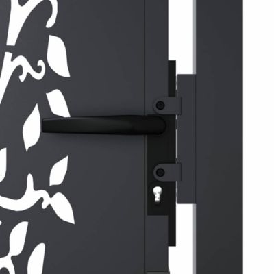 Portail de jardin Anthracite 100x175 cm Acier Design Arbre vidaXL