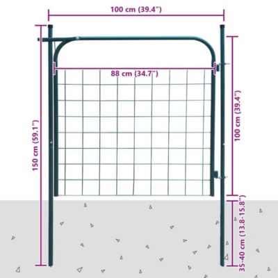 Portail de jardin,Porte de jardin,Portillons de jardin 100x100 cm Vert