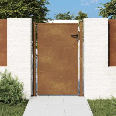 Portail de jardin,Porte de jardin,Portillons de jardin 100x125 cm en acier Corten 330619