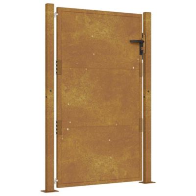 Portail de jardin,Porte de jardin,Portillons de jardin 100x125 cm en acier Corten 330619
