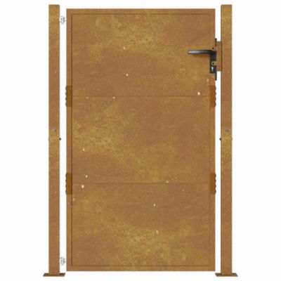 Portail de jardin,Porte de jardin,Portillons de jardin 100x125 cm en acier Corten 330619