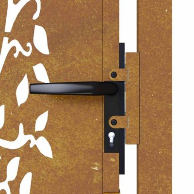 Portail de jardin,Porte de jardin,Portillons de jardin 100x125 cm en acier Corten avec motif arbre