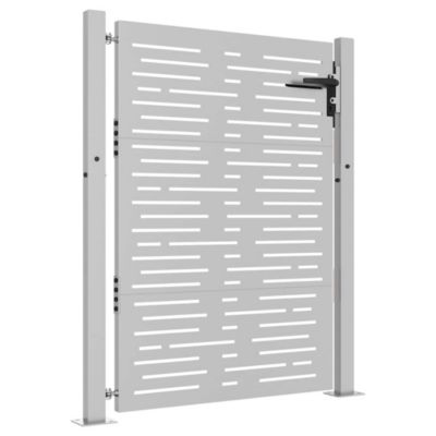 Portail de jardin,Porte de jardin,Portillons de jardin 100x125 cm en acier Corten, design carré