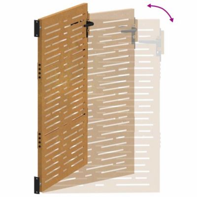 Portail de jardin,Porte de jardin,Portillons de jardin 100x125 cm en acier Corten, design carré