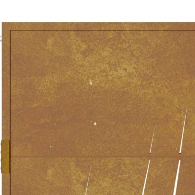 Portail de jardin,Porte de jardin,Portillons de jardin 100x175 cm en acier Corten avec motif gazon