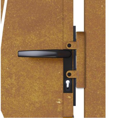 Portail de jardin,Porte de jardin,Portillons de jardin 100x175 cm en acier Corten avec motif gazon