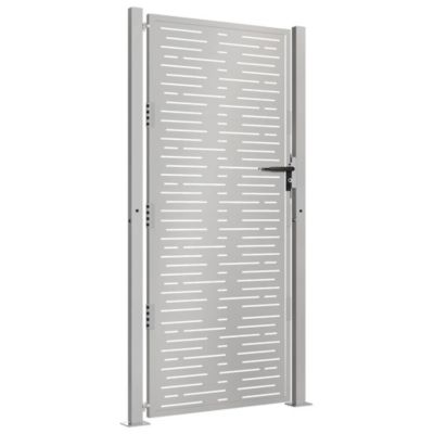 Portail de jardin,Porte de jardin,Portillons de jardin 100x175 cm en acier Corten, design carré