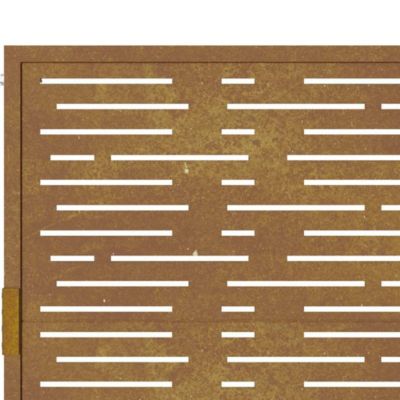 Portail de jardin,Porte de jardin,Portillons de jardin 100x175 cm en acier Corten, design carré