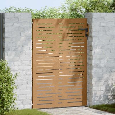 Portail de jardin,Porte de jardin,Portillons de jardin 85x150 cm acier corten conception de carré