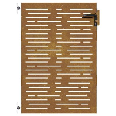 Portail de jardin,Porte de jardin,Portillons de jardin 85x150 cm acier corten conception de carré