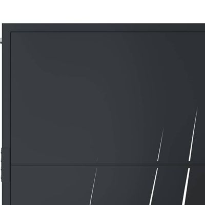 Portail de jardin,Porte de jardin,Portillons de jardin Anthracite 100x125 cm Acier Design Herbe