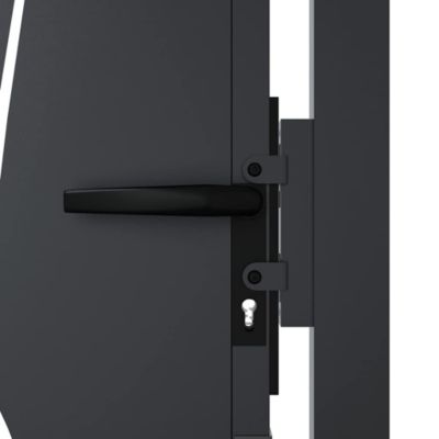 Portail de jardin,Porte de jardin,Portillons de jardin Anthracite 100x125 cm Acier Design Herbe