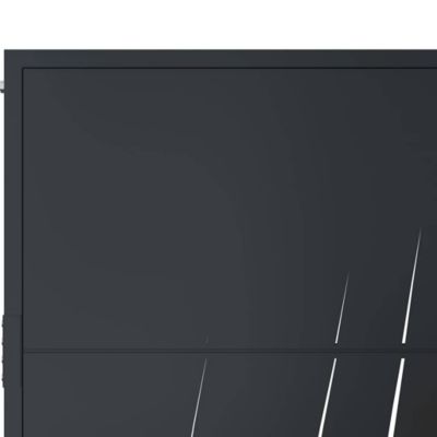 Portail de jardin,Porte de jardin,Portillons de jardin Anthracite 100x175 cm Acier Design Herbe