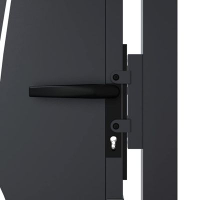 Portail de jardin,Porte de jardin,Portillons de jardin Anthracite 100x175 cm Acier Design Herbe