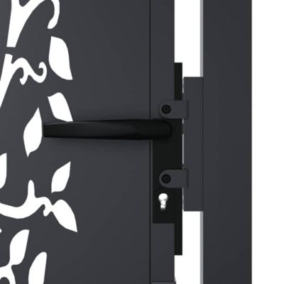 Portail de jardin,Porte de jardin,Portillons de jardin Anthracite 100x200 cm Acier Design Arbre