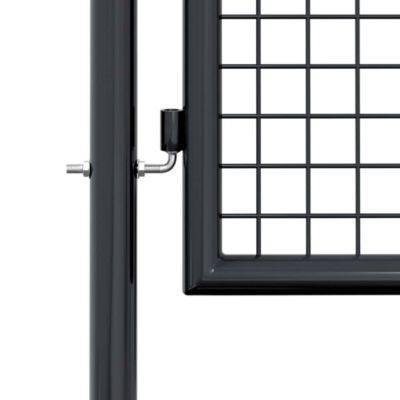 Portail de jardin,Porte de jardin,Portillons de jardin grillagé en acier galvanisé gris 100 x 150 cm