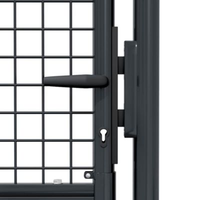 Portail de jardin,Porte de jardin,Portillons de jardin grillagé en acier galvanisé gris 100 x 150 cm
