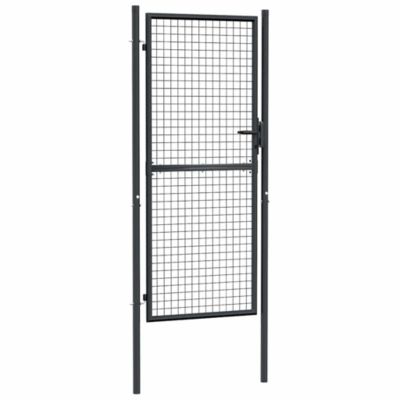 Portail de jardin,Porte de jardin,Portillons de jardin grillagé en acier galvanisé gris 100 x 200 cm