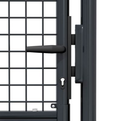 Portail de jardin,Porte de jardin,Portillons de jardin grillagé en acier galvanisé gris 100 x 200 cm