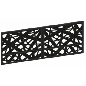 Portail en acier KM1112  - Noir -  400 x 150 cm