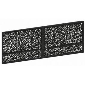 Portail en acier KM1297  - Noir -  400 x 150 cm