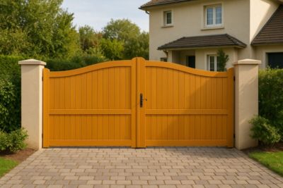 Portail En Bois Plein L3m X H1,60/1,80 Gd Menuiseries