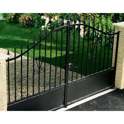 Portail fer Braga noir - 350 x h.120/174 cm