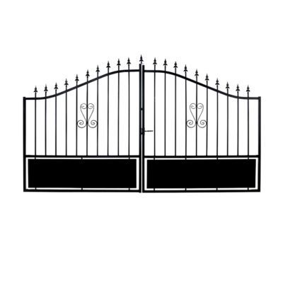 Portail fer Braga noir - 350 x h.120/174 cm