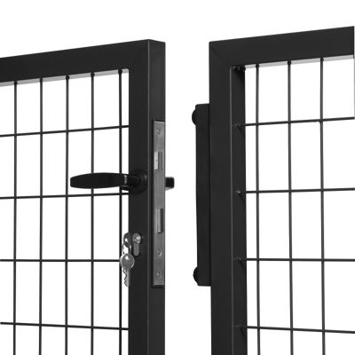 Portail grillagé acier galvanisé L 3m Noir H 1m00