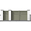 Portail Jardimat aluminium Annoire gris 7030 - 300 x h.179 cm