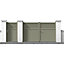 Portail Jardimat aluminium Annoire gris 7030 - 350 x h.179 cm