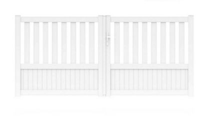 Portail Jardimat aluminium Garonne blanc 9016 - 300 x h.140 cm