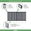 Portail Jardimat aluminium Genes gris 7016 - 300 x h.152 cm