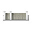Portail Jardimat aluminium Roanne gris 7032 - 300 x h.160 cm