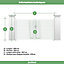Portail Jardimat battant aluminium Audelange blanc - 300 x h.164 cm