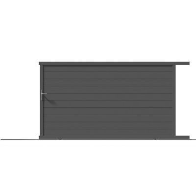 Portail Jardimat coulissant aluminium Alpes gris antique - 350 x h.171 cm