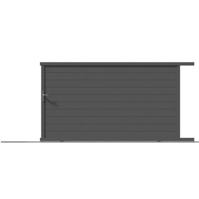 Portail Jardimat coulissant aluminium Alpes gris antique - 400 x h.171 cm