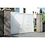 Portail Jardimat coulissant aluminium Bournois blanc 9016 - 350 x h.173,3 cm