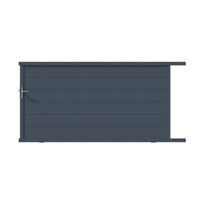 Portail Jardimat coulissant aluminium Chalon gris 7016 - 350 x h.160 cm