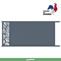 Portail Jardimat coulissant aluminium Frejus Tropical gris anthracite - 400 x h.170 cm