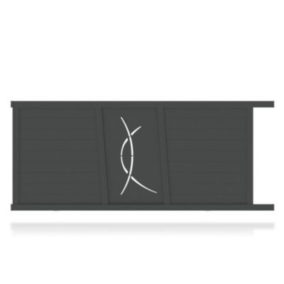 Portail Jardimat coulissant aluminium Lausanne noir 2100 - 400 x h.160 cm