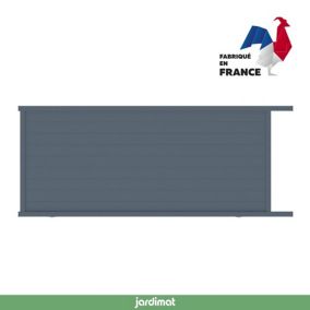 Portail Jardimat coulissant motorisé aluminium Alpes gris anthracite - 400 x h.160 cm