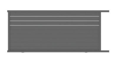 Portail Jardimat coulissant motorisé aluminium Alpes Trio gris antique - 400 x h.160 cm