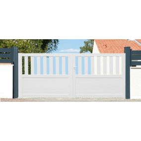 Portail pvc Naussac blanc - 350 x h.150 cm